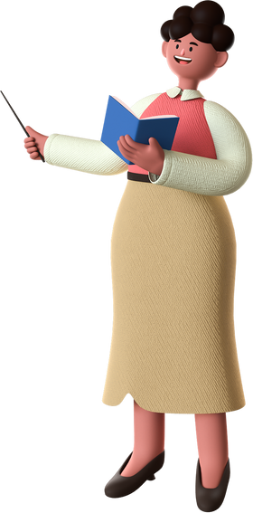 Simple Friend 3D Female Teacher With Object 03