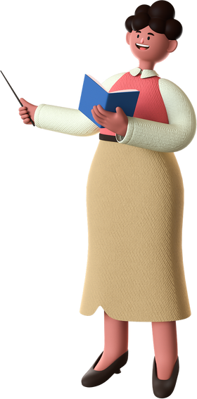 Simple Friend 3D Female Teacher With Object 03